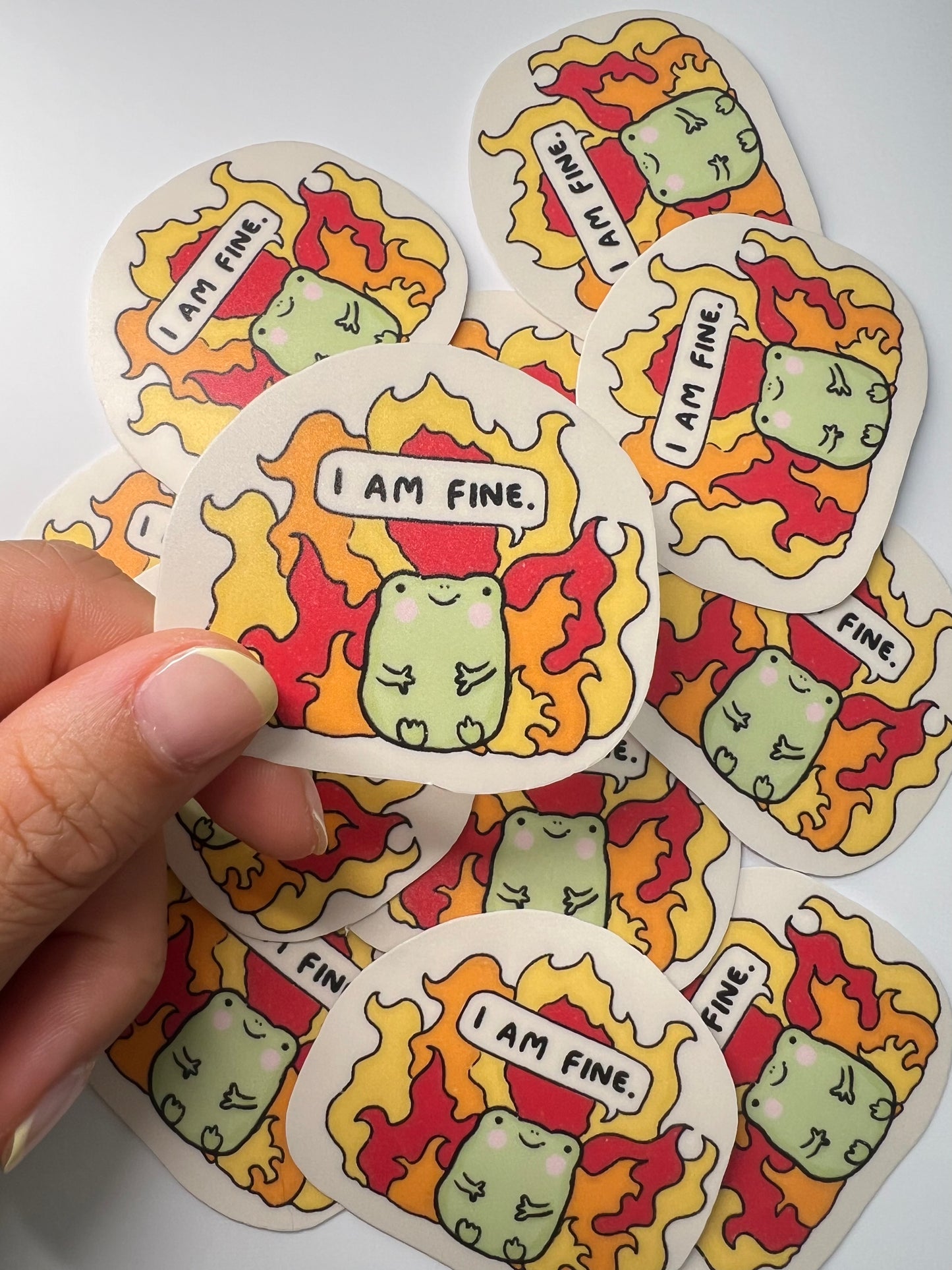 "I Am Fine" Matte Sticker