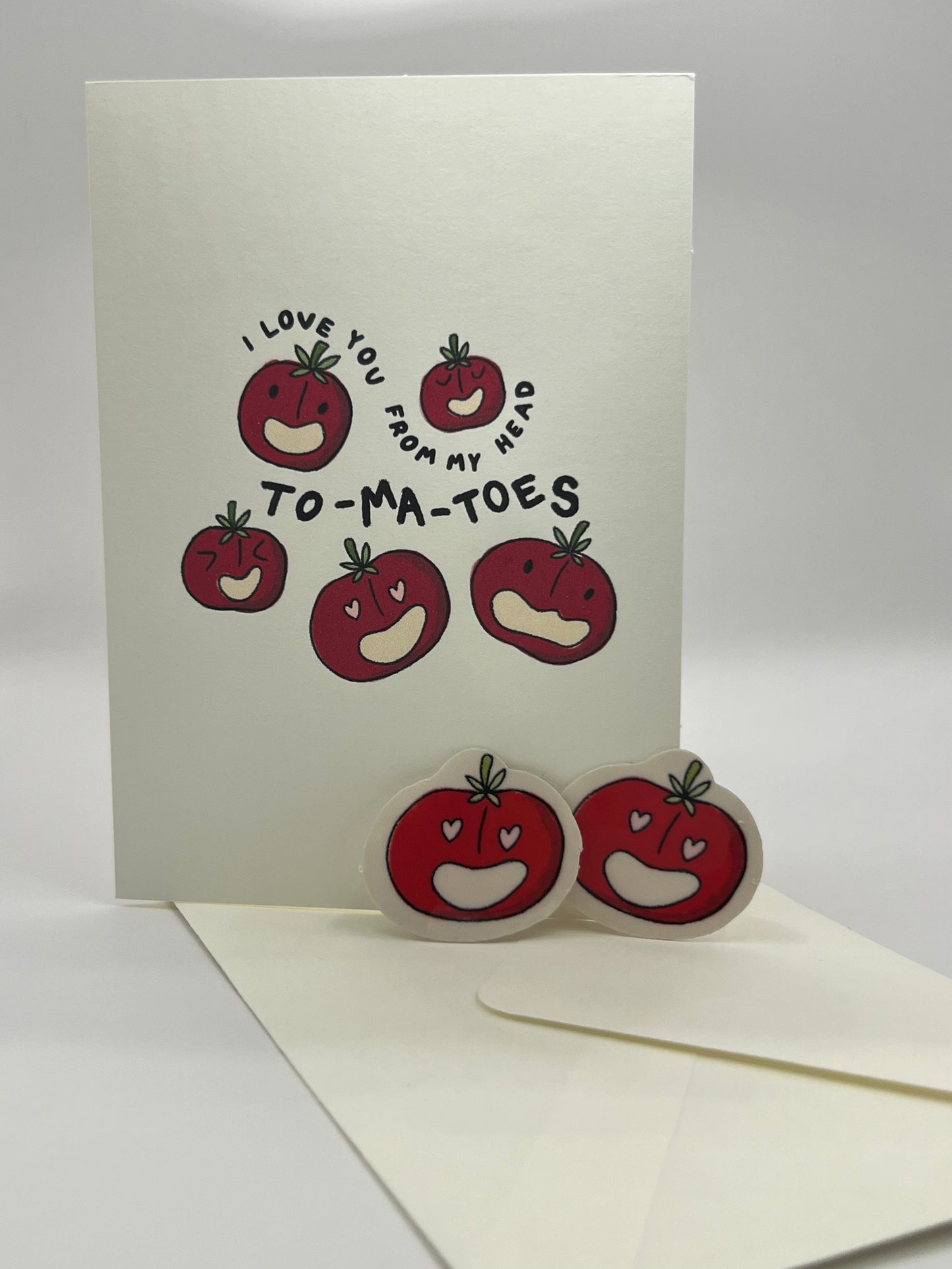 "I Love You From My Head To-Ma-Toes!" Greeting Card