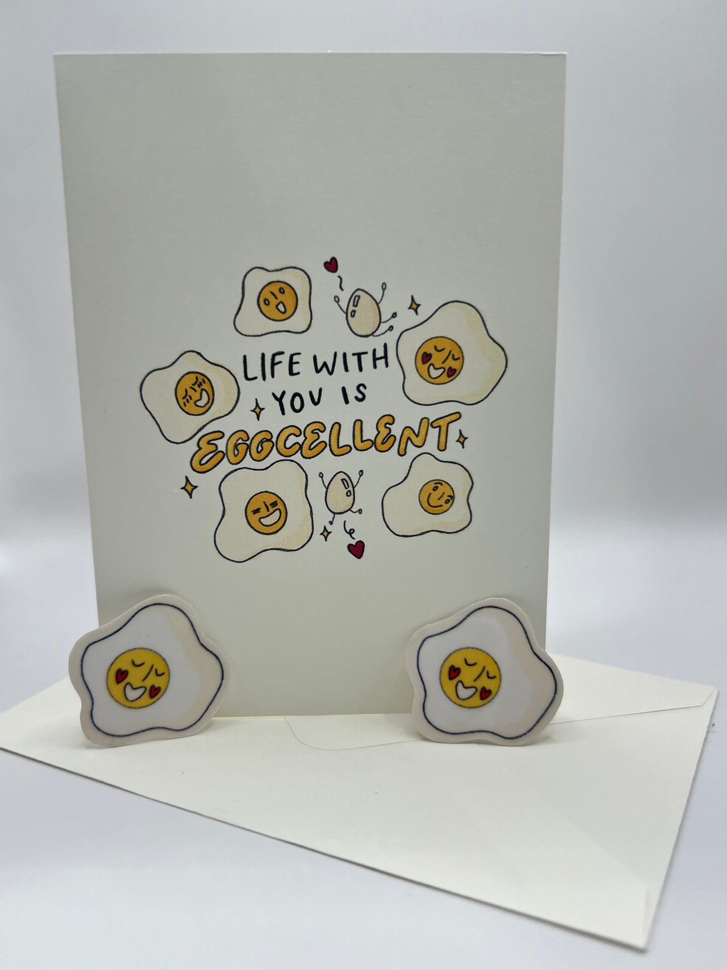 "Life With You is Eggcellent" Greeting Card