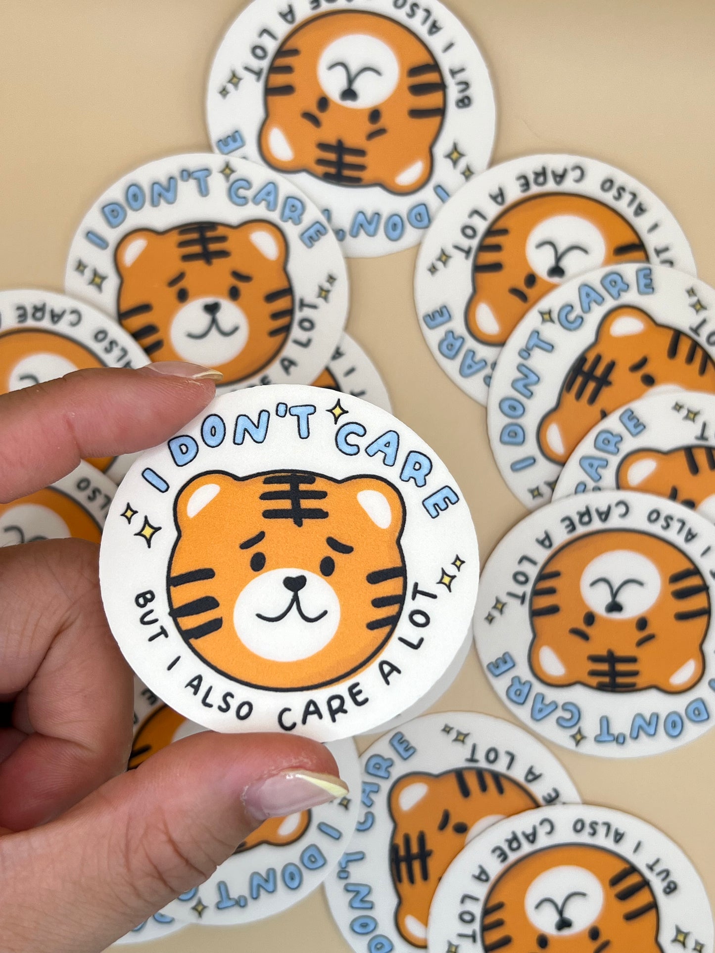 "I Don't Care (But I Also Care A Lot)" Matte Sticker